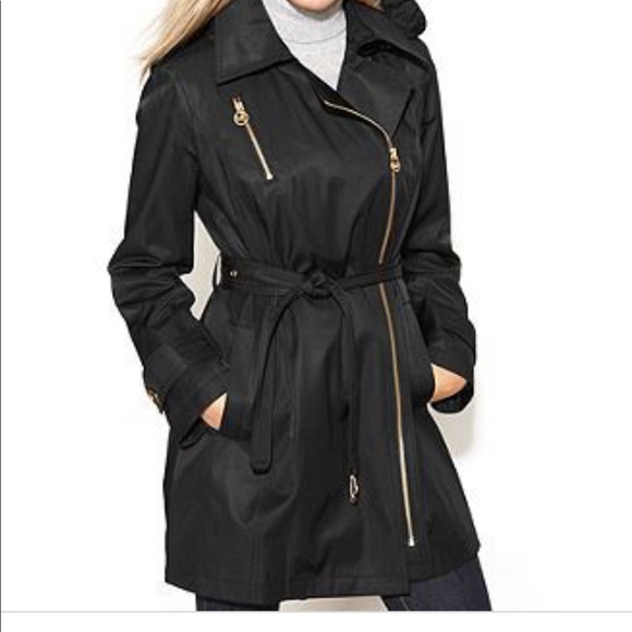 michael kors asymmetrical trench
